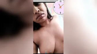 Busty GF Showing Her Boobs On Video Call With Her Man