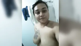 Tattooed Tamil GF Stripping Naked In Private Mms Leak