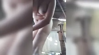 Village GF Showing Off Her Curves On Selfie Camera Alone