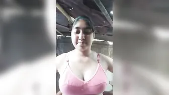 Village GF Showing Off Her Curves On Selfie Camera Alone