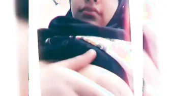 Shy Covered Girl Revealing Her Big Natural Boobs On Hidden Cam