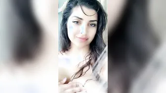 My Wife Filming Herself Naked Under Hot Shower Getting Soapy