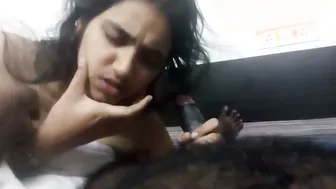 Busty Telugu Babe Sucking Him Dry In Private Bedroom Session