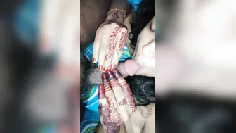 Newly Married Wife Giving Her Husband First Blowjob