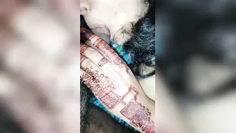 Newly Married Wife Giving Her Husband First Blowjob