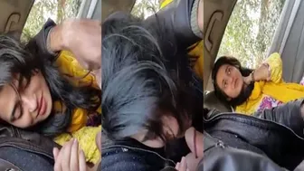 College GF Sucking Me In Backseat Of Car