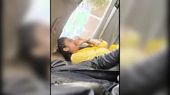 College GF Sucking Me In Backseat Of Car