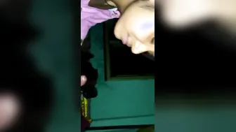 Giving Him His First Blowjob In Bedroom Homemade