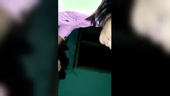 Giving Him His First Blowjob In Bedroom Homemade