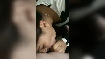 University GF Blowing Her Man Behind College Building