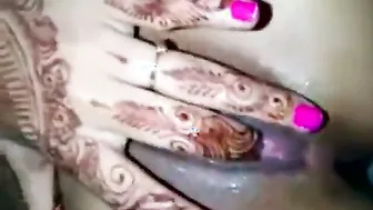 Indian Bride Touching Herself Alone The Night Before Her Wedding