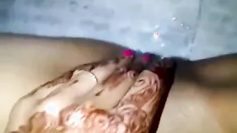 Indian Bride Touching Herself Alone The Night Before Her Wedding