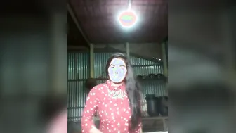 Village Girl Showing Off Her Huge Natural Tits Bouncing For Him