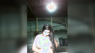 Village Girl Showing Off Her Huge Natural Tits Bouncing For Him