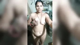 Stunning Desi Babe Stripping Naked Teasing Her Phone Camera Alone