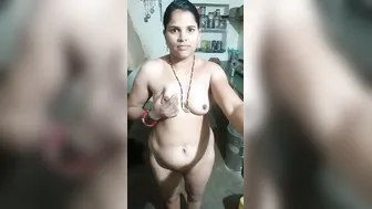Stunning Desi Babe Stripping Naked Teasing Her Phone Camera Alone