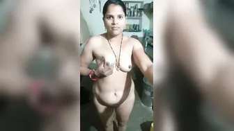 Stunning Desi Babe Stripping Naked Teasing Her Phone Camera Alone