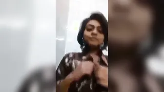 Naked Indian Babe Recording Herself Playing Alone In Bedroom