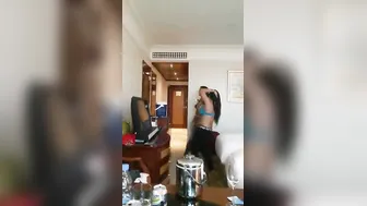 Desi Escort Showing Her Big Tits To Client In Hotel Bedroom