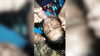 Indian Widow Taking Hot Cum All Over Her Face In Leaked Mms