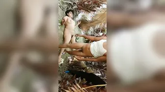 Village Lovers Getting Wild Outdoors In Homemade Private Video