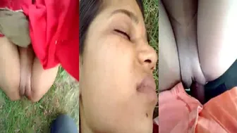 Smooth Village Pussy Getting Stretched By Lover In Outdoor Mms