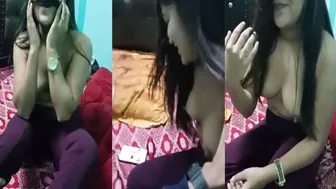 Shy GF Stripped Topless By BF Outdoor Mms Scandal