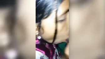 Indian Wife Giving Sloppy Blowjob Swallowing Cum Like A Pro