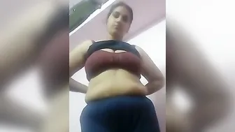 Telugu Housewife Stripping For Husband In Naughty Mms Recording