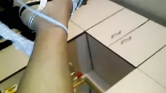 Sri Lankan Babe Spreading Wide Open Teasing Him With Her Pussy