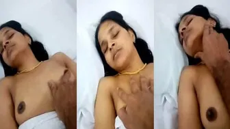 Tamil Wife Showing Off Big Natural Tits In Leaked Selfie Video