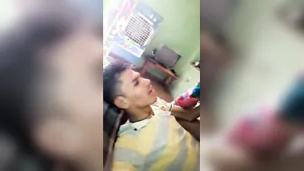 Country Girl Riding Her Man Reverse Cowgirl Style On The Bed