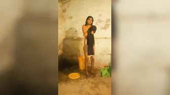 Village Babe Bathing Completely Naked Filmed In Private Moment
