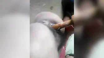 Village GF Using Kitchen Roller To Pleasure Her Pussy