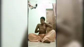 Horny Young Wife Playing With Brinjal On Cam In Village House