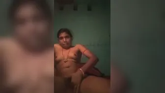 Horny Village Wife Recording Herself Fucking In Selfie Video