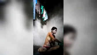 Village Babe Bathing Naked Outdoors Captured On Hidden Phone