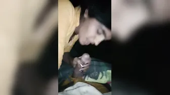 Village Babe Giving Her First Blowjob To BF On Camera
