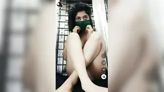 Live Show Girl Stripping Naked And Teasing For The Camera