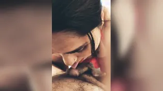 Naughty Bhabhi Sucking And Licking His Brother Cock At Home
