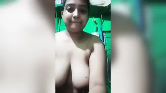Busty GF Exposing Her Massive Boobs On Camera At Home