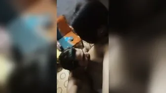 Sucking Soft Boobs Hard Making Her Moan In Homemade Selfie Clip