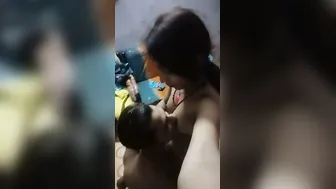 Sucking Soft Boobs Hard Making Her Moan In Homemade Selfie Clip