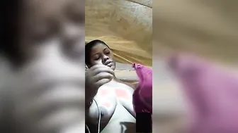 Village Girl Stripping Off Showing Perfect Boobs In Selfie Mms