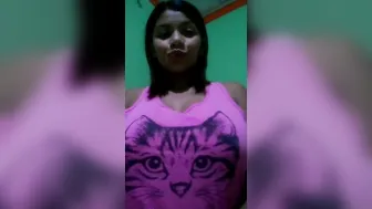 Stacked College Babe Flaunting Massive Tits During Video Call