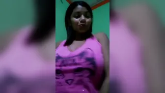 Stacked College Babe Flaunting Massive Tits During Video Call