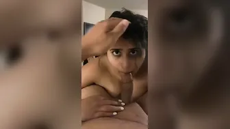 Big Eyed GF Giving Sloppy Pov Blowjob On Mobile Cam