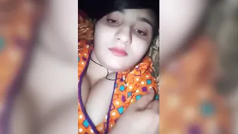 Muslim Babe Showing Off Her Big Tits During Private Video Call
