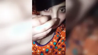 Muslim Babe Showing Off Her Big Tits During Private Video Call