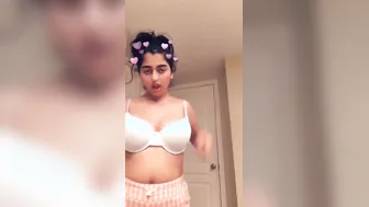 Busty Babe Showing Off Her Massive Tits During Video Call